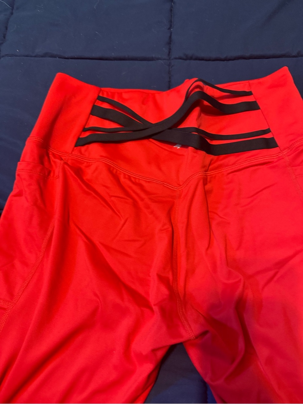 HALARA Red Active Leggings with Internal Tag 7/8